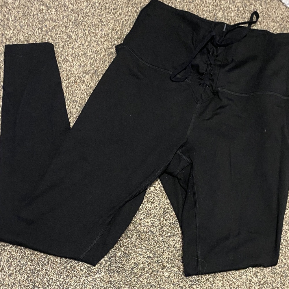 Women PINK Black Leggings